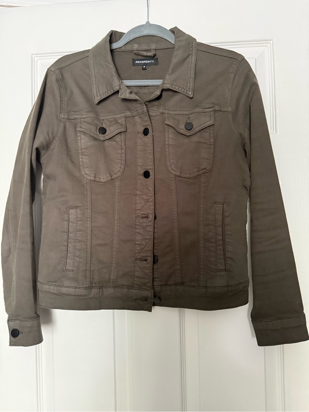 Women's Prosperity Olive Green Denim Jacket